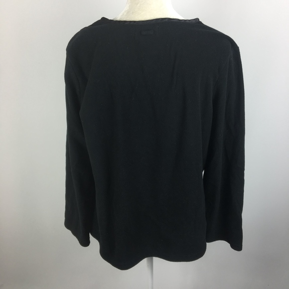 Oscar de la Renta Black Warm Sweatshirt Large - Picture 2 of 2